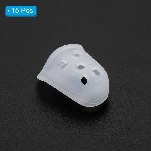 PATIKIL 17mm Innvendig Diameter Silikongel Beskyttelseshylser for Fingertupper, Gummi Fingertupper, Pakke med 15, Silikongel Beskyttelseshylser for Tommel og Fingertupper for Gitarspilling,