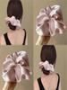 Oversized French Girl Ballet Style Satin Large Hair Scrunchie - Elegant Hair Tie for Women, Simple Ponytail & Bun Hair Accessory