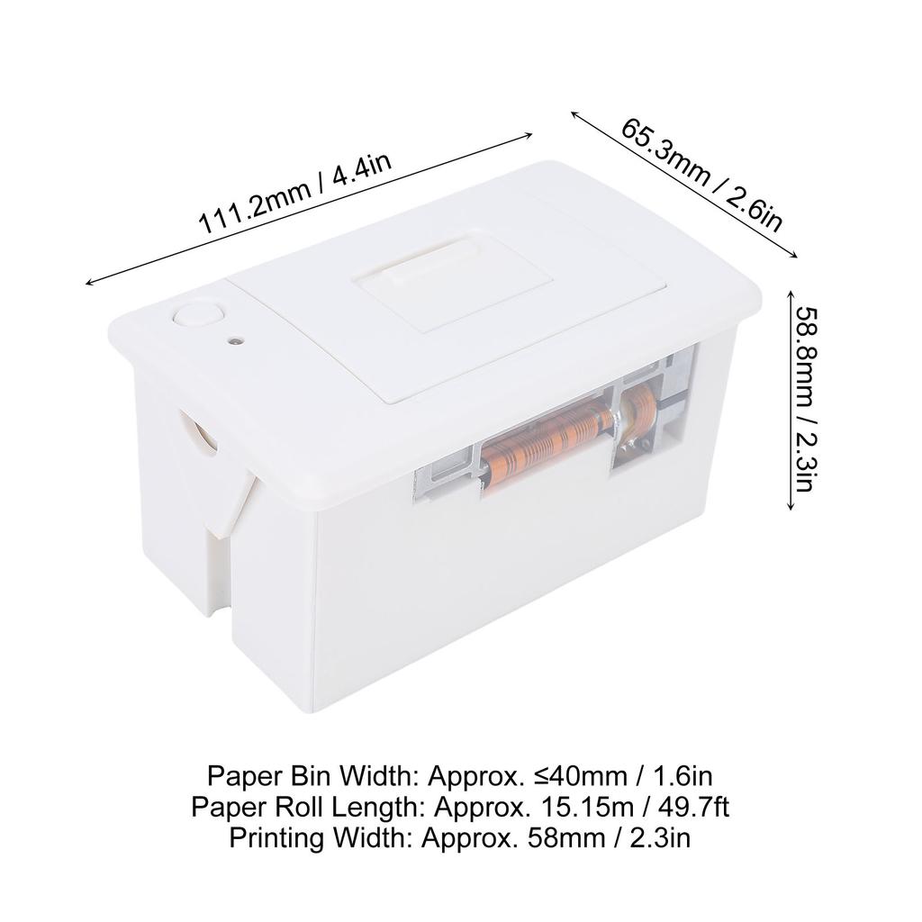 Embedded Thermal Receipt Printer 203dpi Serial Port Microcontroller Secondary Development MCU Printing Module USB TTL 232 BT