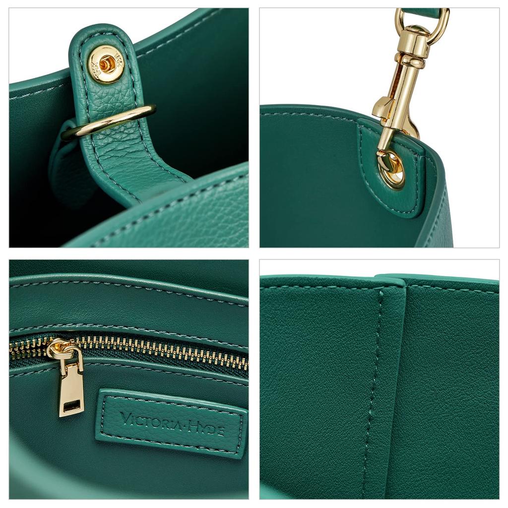 Shoulder Large A4 Bucket Type PU Crossbody Going Basket Bag [VICTORIA HYDE] Women's Bag, Capacity, Size, School, Commuting, Bag, Leather, Waterproof,