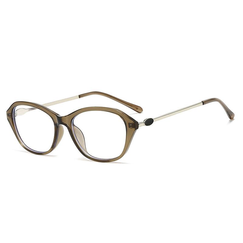 New Black Oval Computer Glasses Cat Eye Frame Women Men Anti Blue Light Elliptic Eyewear Blocking Optical Spectacle Eyeglasses