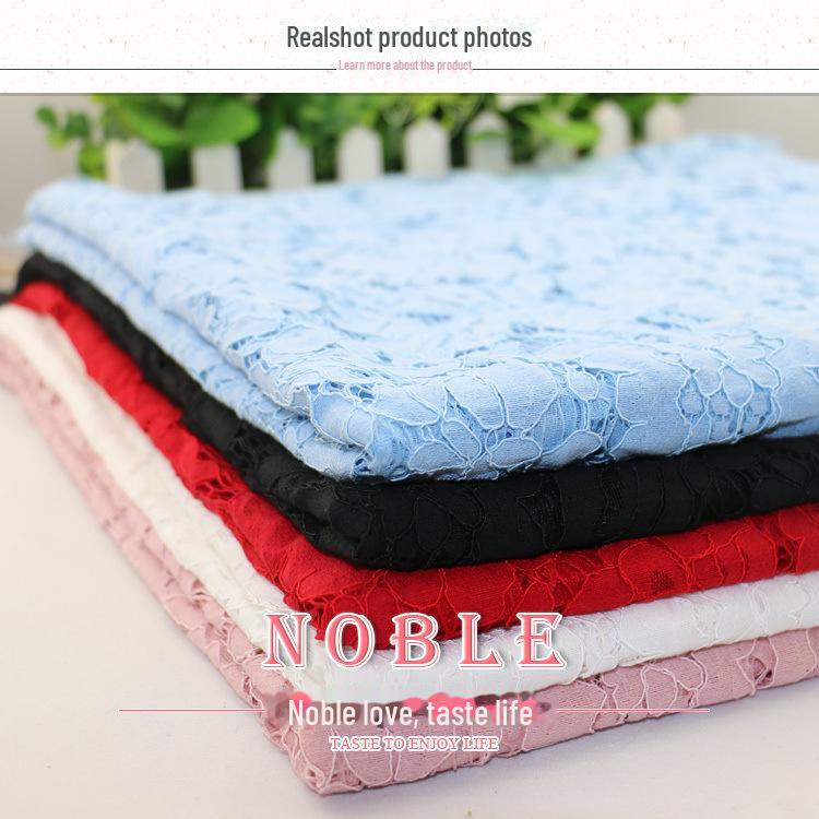 Hollow Tassel Eyelash Lace Fabric for Fashion Dresses