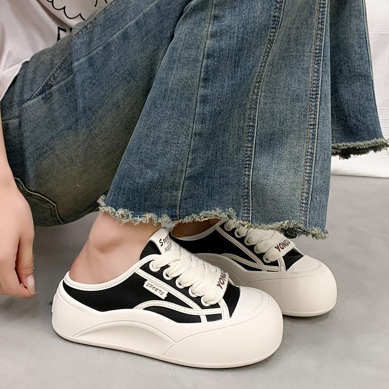 Mode CRLAYDK Klassiska Damsneakers Bekväma Mules Slip On Casual Plattformskor Backless Skor Gångskor Damer Slides