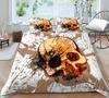 Duvet Cover Set Skull Style Bed Clothes Cartoon Pattern Bed Set Boy Single Size Bedroom Decor White Bedding Cover Sets