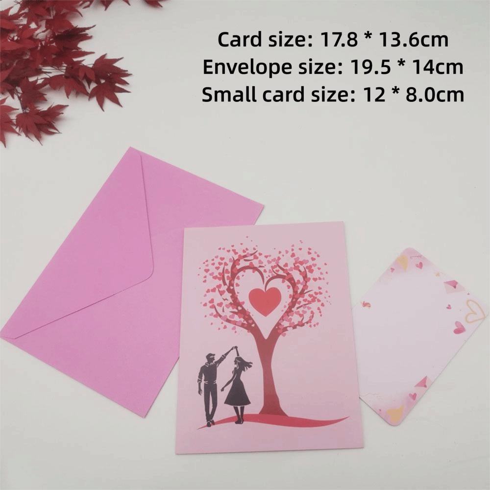 Romantic Theme 3D Love Tree Card Heart Tree Design Gift Cards Valentines Day