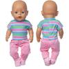 Puppenkleidung Puppenkleidungsset mit Mantel, Bluse, Hose, Mütze und Socken für 36 – 43 cm große New Born Babypuppen (Keine Puppe)