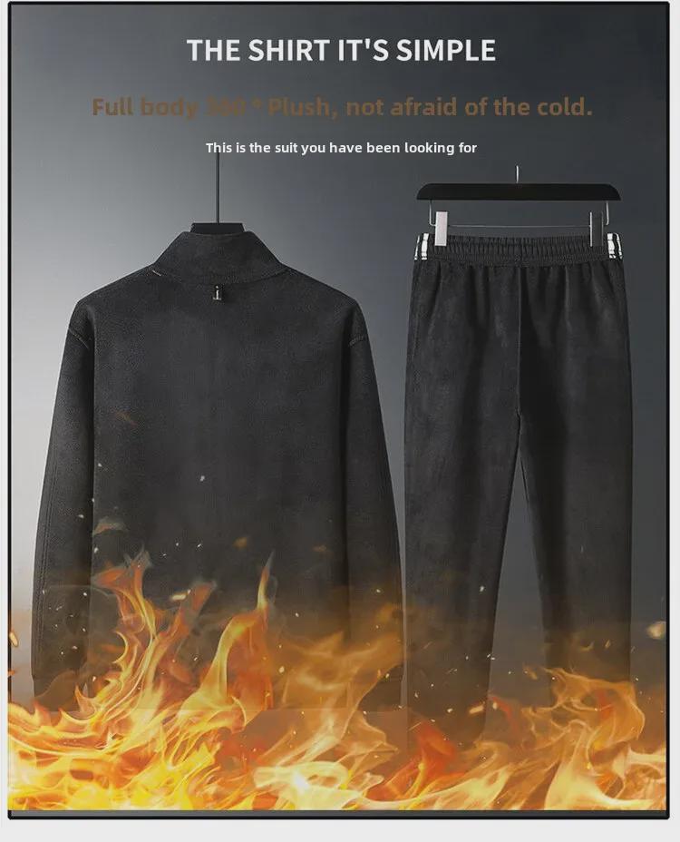 2023 Men's Casual Cardigan Zipper Sports Suit - Two-Piece Spring/Autumn Outfit