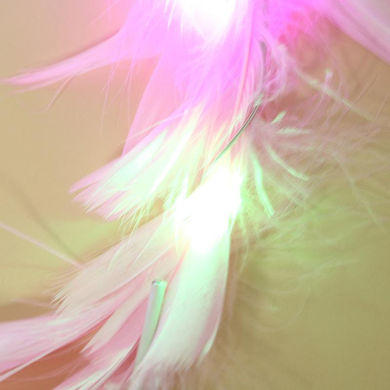 Led Feather Wreath Crown Light-Up Luminous Headdress For Women Girls Wedding Christmas Glow Party Decoration