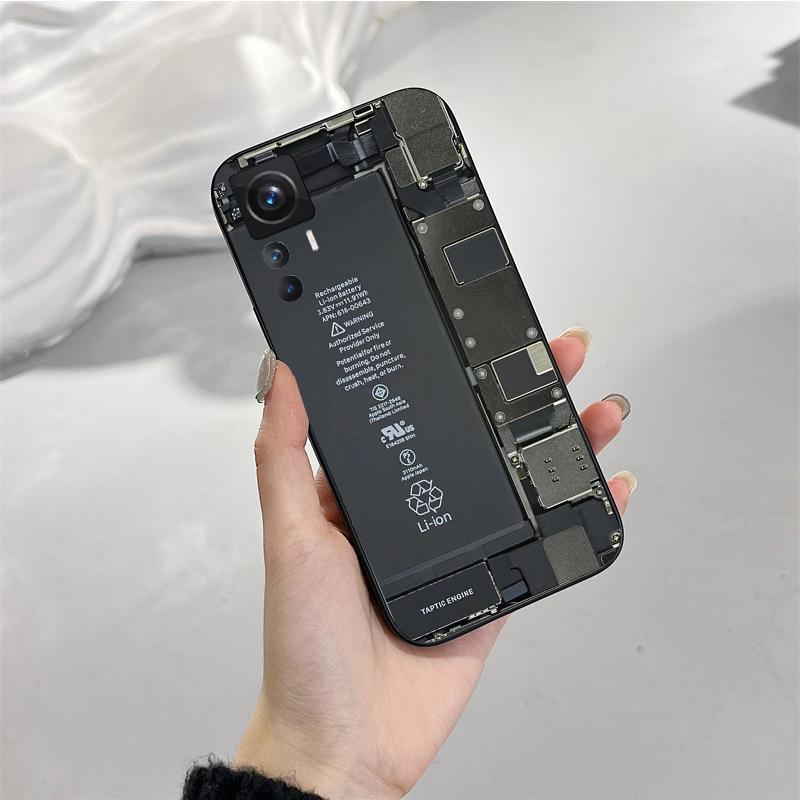 Phone Case for Xiaomi Mi 11T 11 12T Pro 10T 10 10Pro 12 11 Lite 5G NE 10pro Poco X3 Pro Poco F3 M3 Battery Circuit Board Case