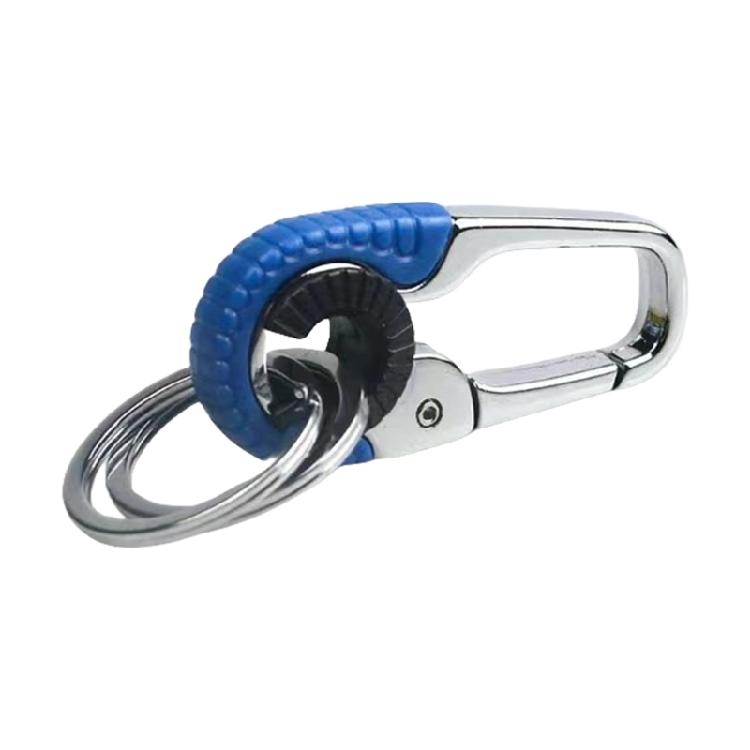 Men Keychain Hook Double Rings Carabiner Keychain Accessory Keyring Part Perfect for Outdoor Climbing and Fishing