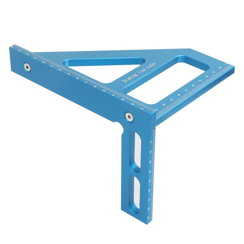160 мм Деревообрабатывающий Квадрат Транспортир Угломер Угловой Треугольник Линейка Высокоточный Разметочный Измерительный Инструмент для Инженера Плотника 1pcs синий