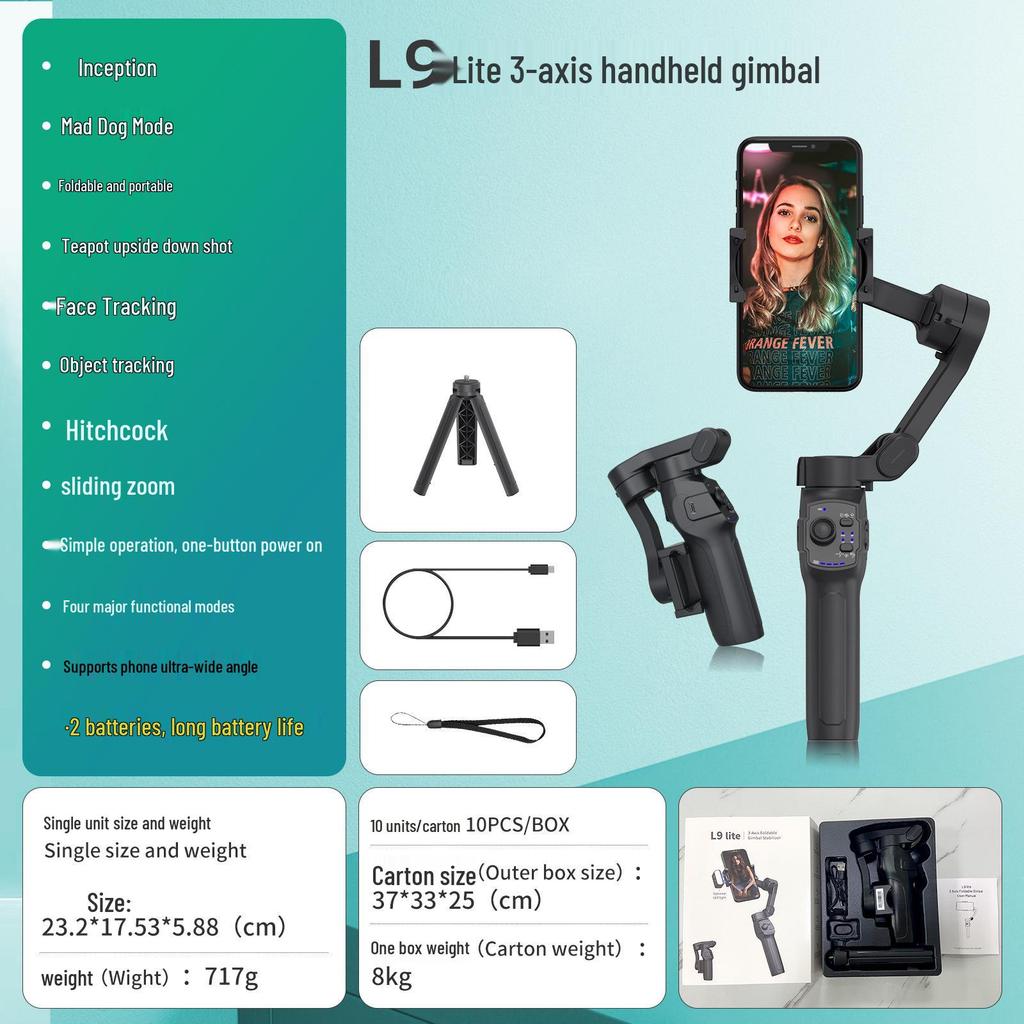 L9Lite Drei-Achsen Handy-Stabilisator für flüssige Fotografie