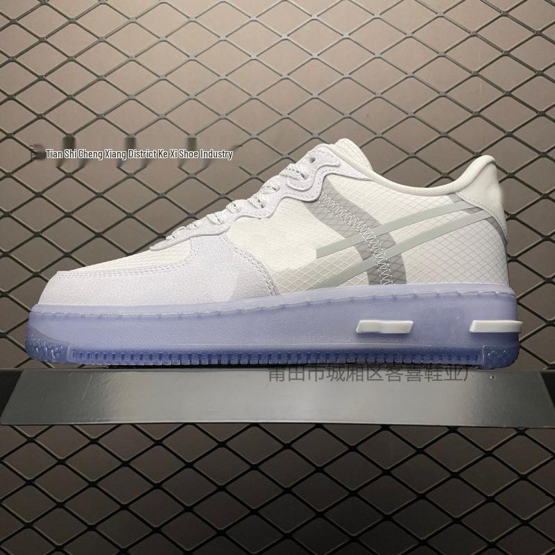 AF1 Air Force 1: Pure White Women's & Men's Low-Top Shoes in Wheat Color - Casual Couple Style.