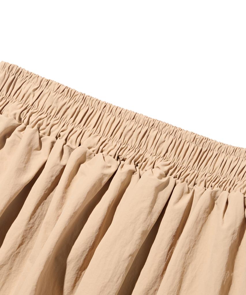 ROIDESROIS Summer Elastic Washer Long Skirt (Beige)