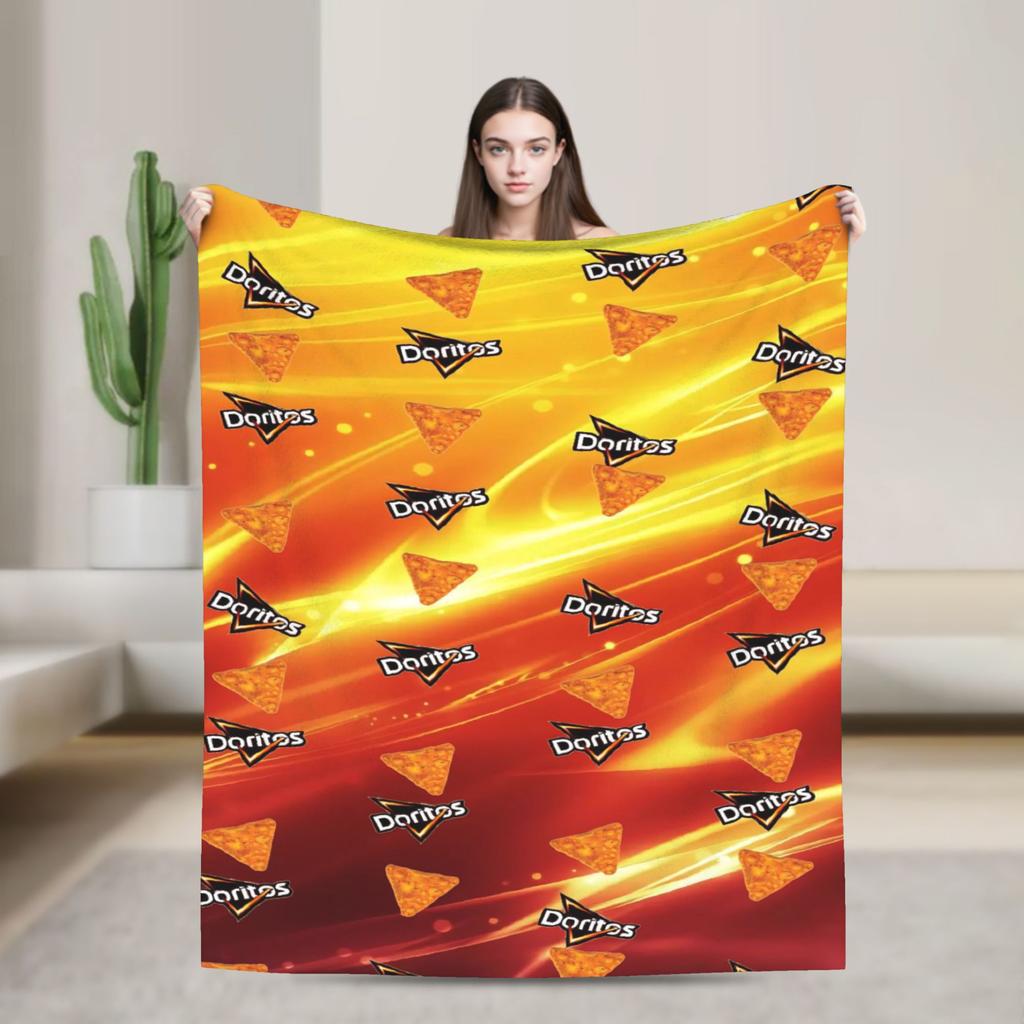 Doritos Tortilla Chips Puffed Food Blankets Airplane Travel Flannel Throw Blanket For Outdoor Warm Design Quality Bedspread Gift