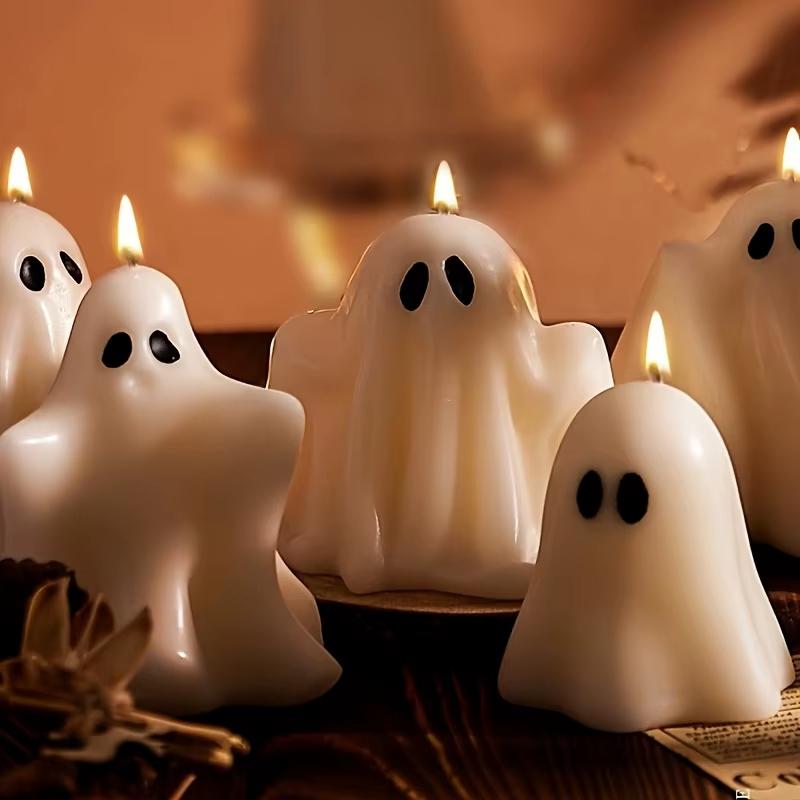 Halloween Ghost Candle Aroma Scented Horror Funny Candle Tea Home Decoration for Party Bar Atmosphere Accessories Halloween Gift