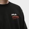 FILA Original Fleece Version Trendy Fashion Casual Versatile Warm Loose Pullover Sweatshirt Men sweatshirt Black F11M549214FBK