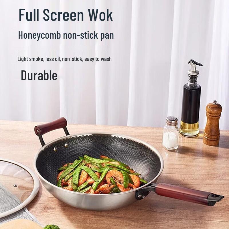 

Oumeida 316 Stainless Steel Honeycomb Non-stick Wok