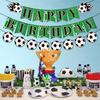 1Set Soccer Happy Birthday Banner,Sport Theme Soccer Player Birthday Supplies,Soccer Enthusiast Birthday Party Decorations