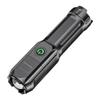 Rechargeable Waterproof ABS Flashlight with Telescopic Zoom for Hiking and Outdoors