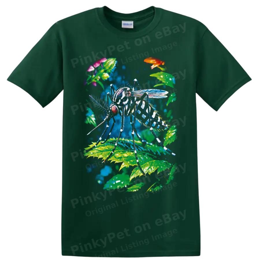 Mosquito T Shirt Colorful Tropical Insect Nature Graphic Art Tee for Bug Lovers