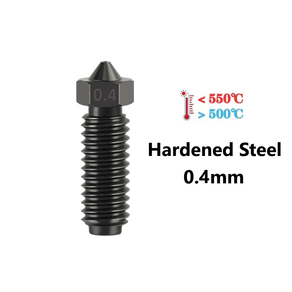 For Anycubic Kobra 3 Hotend Nozzle 0.2 0.4 0.6 0.8 1.0mm Hardened Steel Brass Nozzle For Anycubic Kobra 3 Combo Spare Parts