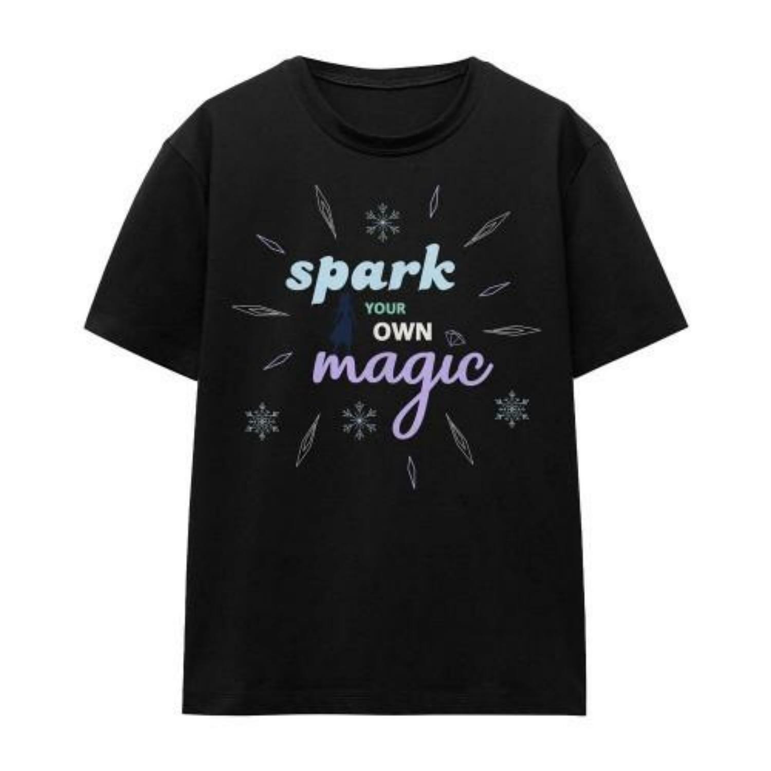 frozen Unisex Adult Spark Your Own Magic Elsa Silhouette T-Shirt XXXXL
