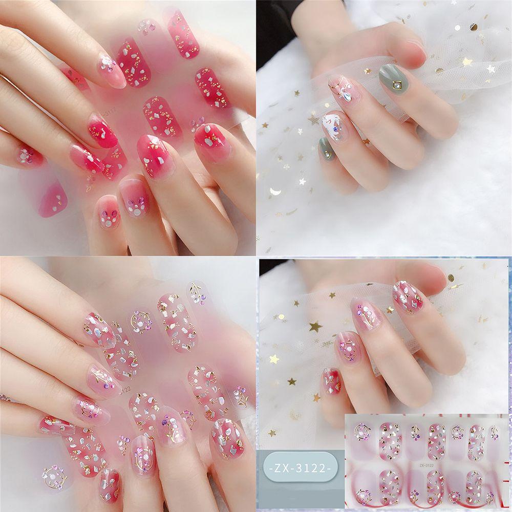 

Полное покрытие, блестящие наклейки, наклейки для ногтей, накладные ногти, полные обертывания для ногтей, 3D-наклейки