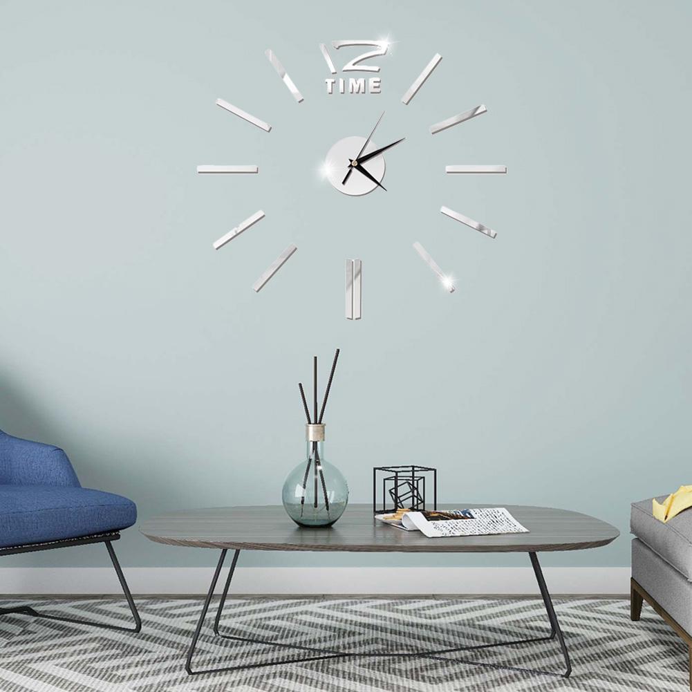 Wandaufkleber Uhr 3D Wanduhr Dekor Acrylspiegel Rahmenlos Mini DIY Wanduhr Set Für Zuhause Wohnzimmer Büro Dekoration