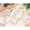 200pcs Baby Shower Confetti- Confetti Party Table Scatter, New Mum Confetti, Gold Foiled Confetti Double, Baby Sprinkle, Gender Reveal Party