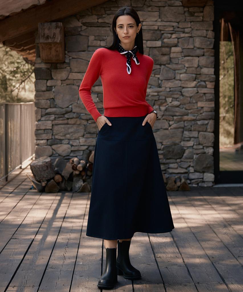 The Knit Company (W) Challe Cotton Skirt 2 Colors
