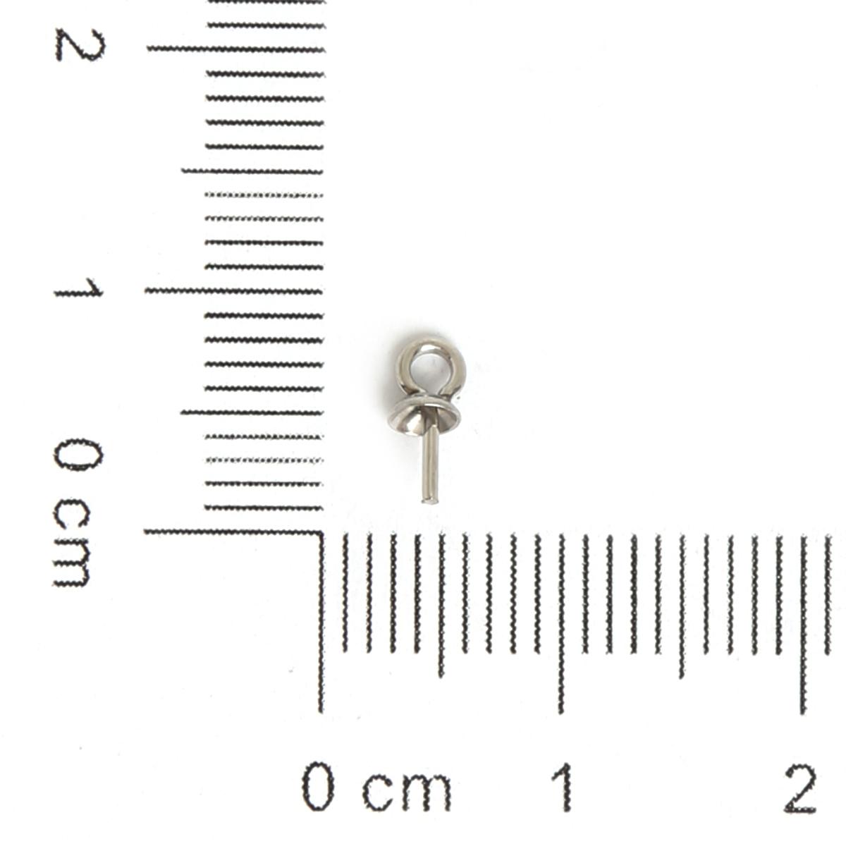

50 шт./Пакет Штифты с винтовым ушком из нержавеющей стали, Бейлы, Колпачки для бусин с отверстием, Концевики для DIY Шармов, Подвесок, Крючки, Держатели для подвесок, Шляпки для жемчуга, Соединители для изготовления ювелирных изделий 0.7x3x7mm