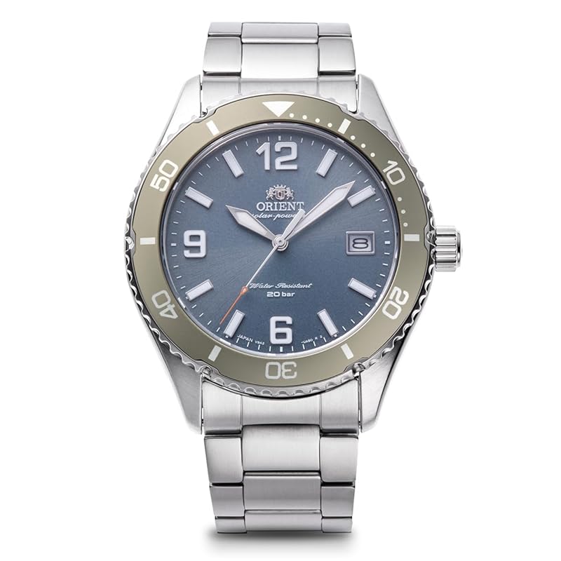 

[Orient Clock] часы Mako Mako SOLAR на солнечной батарее Поставляются с гарантией отечественного производителя RN-WJ0002L мужские нежно-голубые