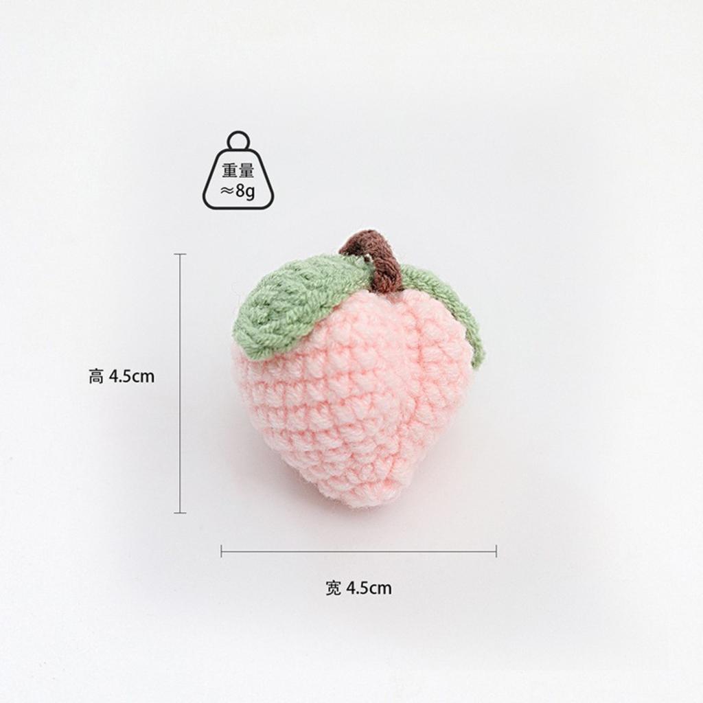 Woolen Hook Weaving Pendant Handmade Hook Weaving Persimmon Woolen Weaving Pendant Knitted Fruit Pendant