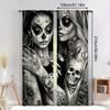 Halloween Gothic Dunkles Muster Bedruckte Vorhänge Fensterdekorationen Wohnzimmer Vorhang Aus Polyester
