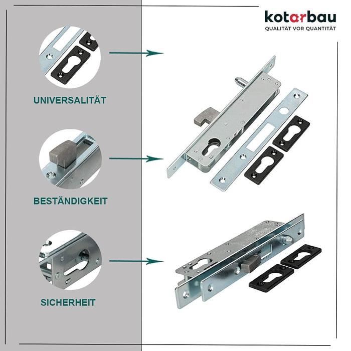 Mortise Lock - KOTARBAU - 181x250 Mm - Galvanized Steel - Corrosion Resistant - Security 5