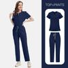 Export Doctor And Nurse Surgical Overalls, Hand Washing Clothes, Thin V-Neck Solid Color Quick-Drying Men'S And Women'S Nurse Uniforms