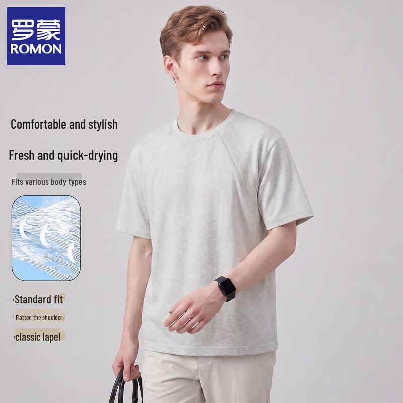 ROMON Men s Cotton Blend Short Sleeve T-Shirt XL