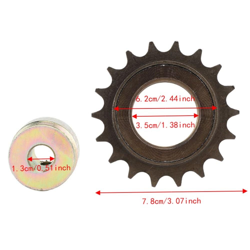 18T Bicycle Freewheel Steel Threaded Bike Freewheel Single Speed Freewheel for Single Speed Bikes