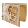 Wooden Wedding Guest Book Album Sign Notebook Wedding Anniversary Decoration SupplyType 2