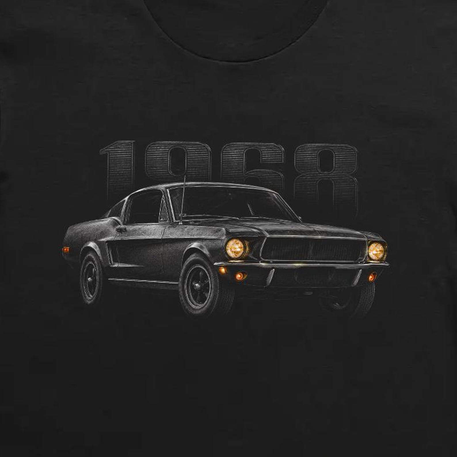 Stang Fastback 1968 Muscle Car T-Shirt 390 V8 Retro Fastback Coupe Street Legend 2XL