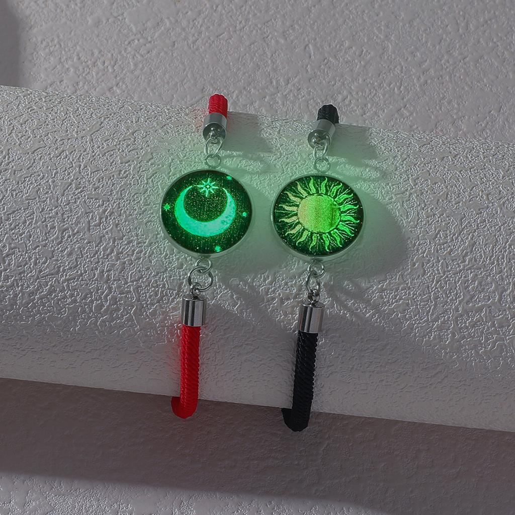 1 Para Unikalny Wzór Świecąca Bransoletka Miękkie Skórzane Opaski na Nadgarstek Opaski na Imprezę Bransoletki z Zawieszkami Prezent dla Pary