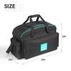 DJ Cable File Bag Large Capacity DJ Bag with 4 Detachable Dividers DJ Cabel Organizer Case for Sound Equipment DJ Gear Musician
