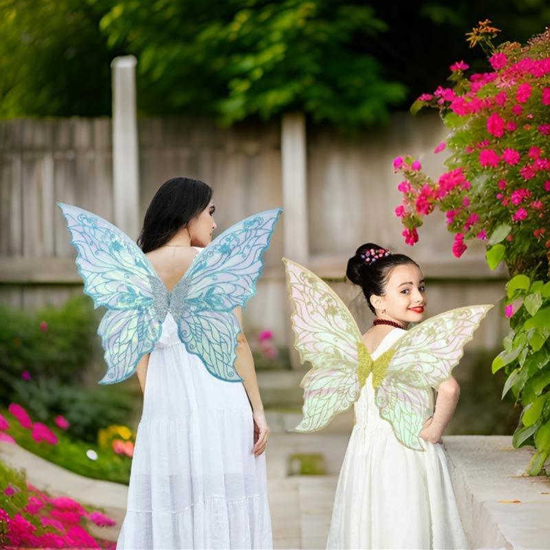 Performances Butterfly Fairies Angel Wing Funny Dress Up Butterfly Wing Sparkles Costumes Halloween Cosplays Wing Props