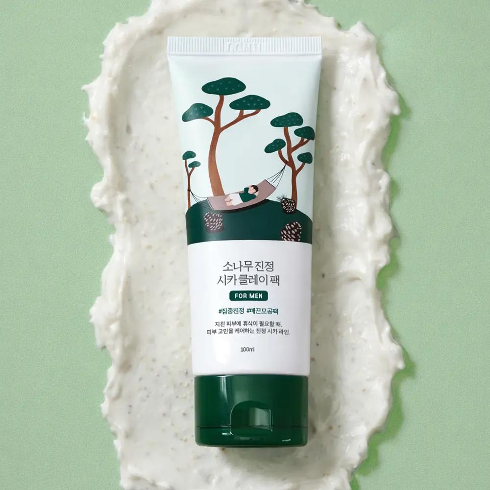 [Pore Care & Tightness Relief] ROUND LAB For Men Pine Calming Cica Clay Pack 100ml