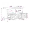 Storage Cabinet In Brown 70 X 33.5 X 46 Cm Solid Mango Wood