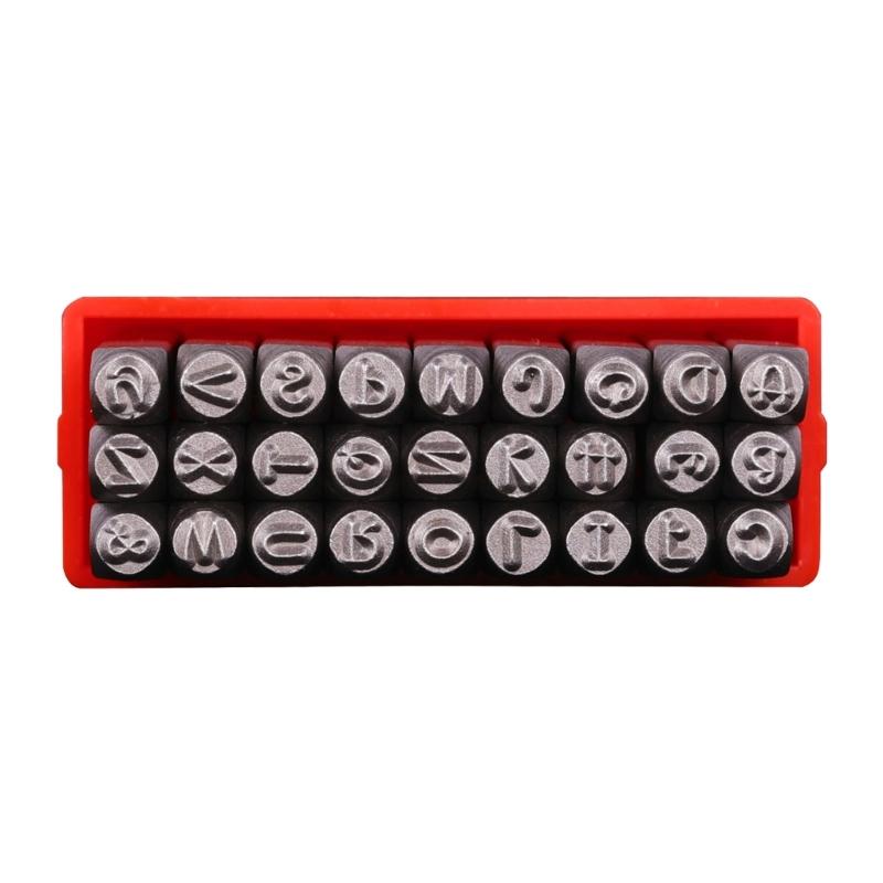 Professional 3mm Steel Letter Number Stamper Metal Handle Leather Punches Carving Tool For Leather Craft Jewelry Making