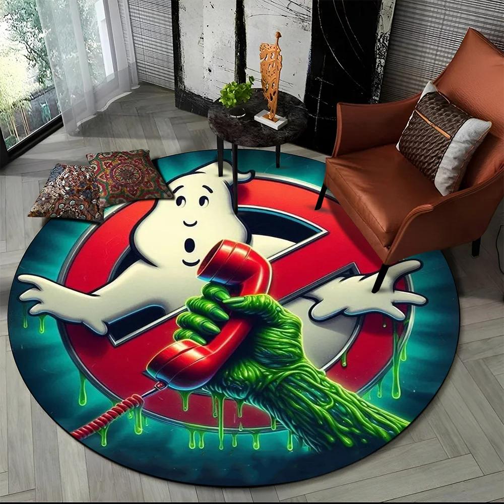 26 Style New G-Ghostbusters Horror Movie Cartoon Round Carpet Rug for Bedroom Living Room Sofa Decoration,pet Decor Floor Mat