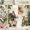 24 Sheets Cardstock Paper Pad 6x6 Inches Cardmaking Paper Christmas Deer Themed Single-sided Patterns Scrapbook Paper Printing Decorative Craft Paper