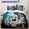 3pcs Art the Clown Terrifier1 pattern bedding set duvet cover set includes duvet cover &pillowcases, perfect all season bedroom decoration & gift